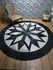 Mandala preta e cinza
