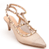 SCARPIN SLINGBACK MALHA OURO 