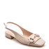 SCARPIN SLINGBACK EM COURO PREMIUM OFF WHITE