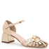 SANDALIA COURO METALIZADO OURO