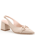 SCARPIN SLINGBACK EM COURO PREMIUM OFF WHITE
