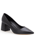 SCARPIN SALTO BLOCO COURO PREMIUM PRETO