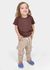Camiseta Infantil Algodão Marrom
