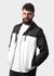 Jaqueta Corta Vento Masculina Com Zíper Preto e Branco