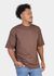 Camiseta Masculina Oversized Suedine Marrom