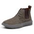 19050LC-Botina Paris masculina em couro(interno/externo) palmilha gel Cinza