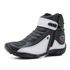 271AT-Bota para motociclista em couro Legitimo com proteção na cor preto Branco