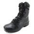 280AT-Bota Coturno couro robusto legitimo estilizada militar na cor preta