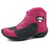 283AT-Bota para motociclista com protetor de borracha na cor bordo