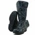 295AT-Bota aventura caça e pesca em couro legítimo reforçado toda camuflada cinza 