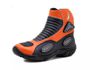 298AT-Bota Motociclista Slider com protetor borracha em Couro Legítimo na cor Laranja 
