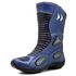 300AT-Bota motociclista robust Stunt em couro legítimo forrada tecido espumado na cor azul