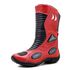 300AT-Bota motociclista robust Stunt em couro legítimo forrada tecido espumado na cor vermelho 