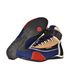320AT-Bota Tênis Motociclista Cano Alto Couro com protetores de borracha Refletivos azul vermelho