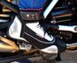 320AT-Bota Tênis Motociclista Cano Alto Couro com protetores de borracha Refletivos Preto alvejado