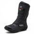 420AT-Bota motociclista couro legítimo semi-impermeável com ajuste em velcro na panturrilha nas cores Preto