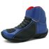 305AT-Bota motociclista couro semi impermeável protetores de borracha na cor azul e preto