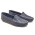 004MGR-Mocassim Feminino de couro natural conforto elegancia Azul