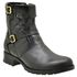 9109AT-Bota Coturno feminino Moda inverno em couro na cor preto
