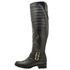 9111AT-Bota feminina montaria over em couro legitimo forrada em tecido espumado cor preto