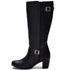 9206AT-Bota montaria cano alto legitimo couro natural, forrada com tecido espumado na cor preta