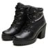 9405AT-Bota Coturno de cano curto em couro legítimo na cor preto