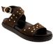 004P10FP-Papete Flatform em Napa forrada Conforto Estilo design atual camurça marrom