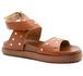 004P10FP-Papete Flatform em Napa forrada Conforto Estilo design atual caramelo
