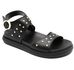 004P10FP-Papete Flatform em Napa forrada Conforto Estilo design atual Preto