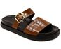 006P10FP-Papete Flatform em Napa estampa croco forrada Conforto Estilo design atual