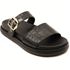 006P10FP-Papete Flatform em Napa estampa croco forrada Conforto Estilo design atual preto