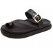 007FP-Sandalia Papete Flatform Floter Conforto e Estilo - preto 
