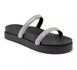 199051FP-Papete Feminina Flatform Com Tiras De Strass Napa Preta
