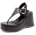 9002FP-Sandália Anabela Fivela Lateral Floter design moderno preto