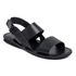 R26TCW-Sandalia Masculina couro descanso, elegancia conforto Preto
