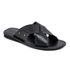 R27TCW-Sandalia Masculina couro descanso, elegancia conforto Preto