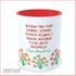 Caneca Oficial Cora Coralina - Flores - Vermelha