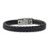 Pulseira Trançada Laroche Trançada de Couro Masculina - Preto