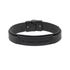 Pulseira de Couro "Fé + Força + Coragem" - Preto