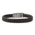 Pulseira Trançada Laroche Trançada de Couro Masculina - Café