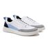 Sapatenis Masculino Apolo Colors em Couro - Branco/Azul E L
