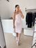 Vestido Canelado Midi Nula Manga Lays- Rosa Listra
