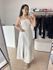 Vestido Longo lastex busto-Branco