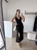Vestido Nádia Midi Abertura na cintura - Preto