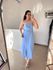 Vestido Gisele Midi com Bojo- Azul bebe 