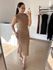 Vestido Canelado Muscle Tee Mariana Marrom