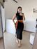 Vestido Canelado Muscle Tee Mariana Preto