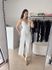 Vestido Nádia Midi Abertura na cintura -Branco
