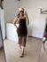 Vestido Midi Tule Alcinha Marrom