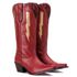 Bota Feminina Texana Tucson - Couro Vermelho - Solado P51 Liso Café